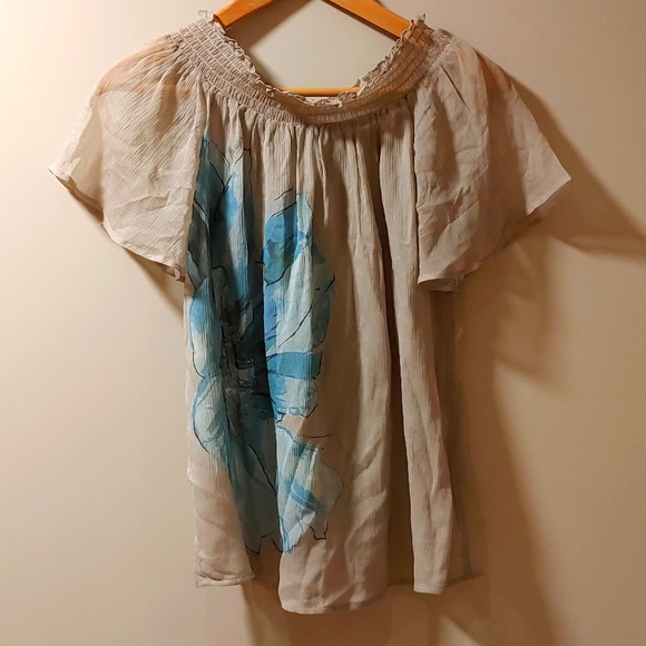 Marciano 100% Silk Semi-Sheer Top - Picture 1 of 5